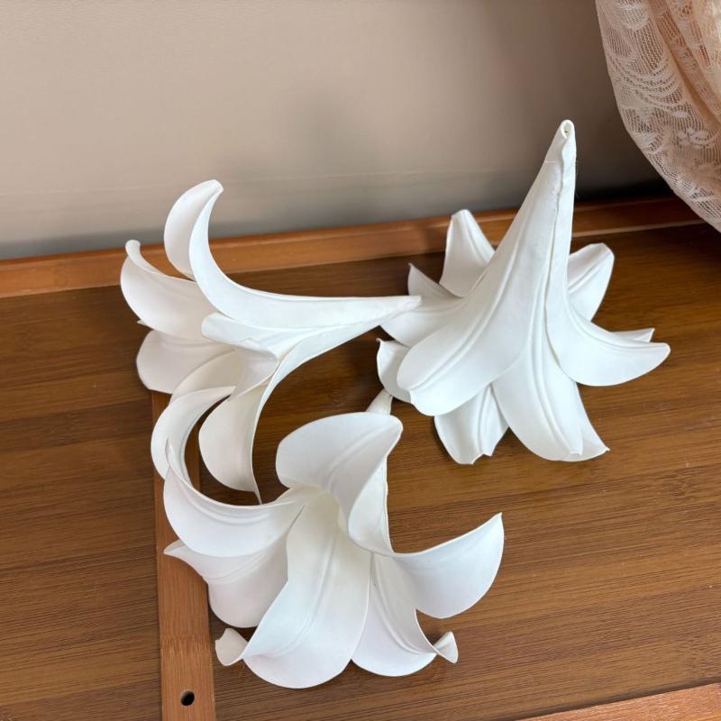 New Eva Artificial Lily Flower Head 15Cm Diy Foam Flower Head Hanging Lily Party Decor