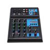 4 Channel Sound Mixer Mic Set with Dual Wireless UHF Microphone RGB Mixing Console for Home Karaoke DJ Support MP3