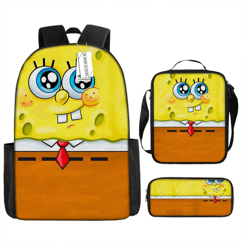 Spongebob Squarepants Children'S School Bag Male And Female Students Backpack Kindergarten Cute Cartoon Backpack Pencil Bag