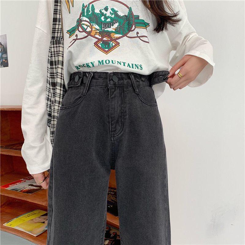 

Women s High-Waisted Wide-Leg White Jeans - Summer Slimming, Floor-Length, Relaxed Fit S черный серый
