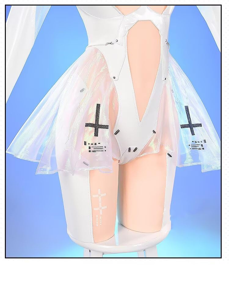 Pupubanbanya Lavender Cinderella Cosplay Costume, Christmas Halloween Costume, Transparent Combat Suit, Sizes S and M