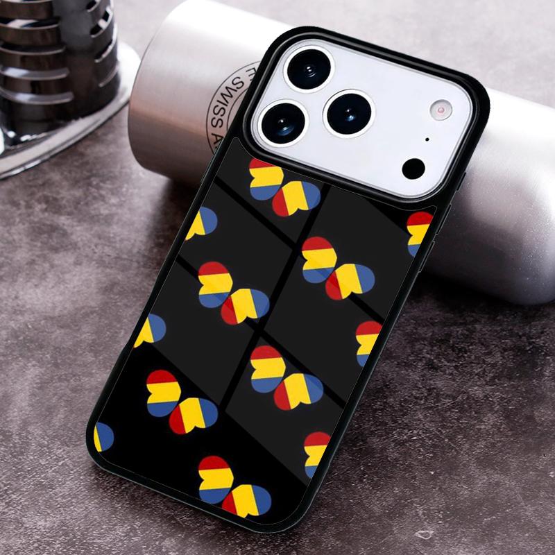 Romania Flag Phone Case for iPhone 17 16 15 Pro Max Air 14 13 12 11 Plus Shockproof Capa Cover