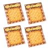 4Pcs Biscuit-Shaped Memo Pads Set Creative Food Design Self-Adhesive Sticky Notepads for Students Office Party Learning Marking And Message Small Gift