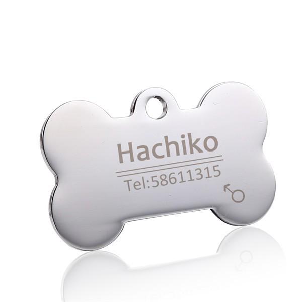 Personalized Stainless Steel Pet Name Tag - Anti-Lost Custom Dog Tag and Collar Nameplate