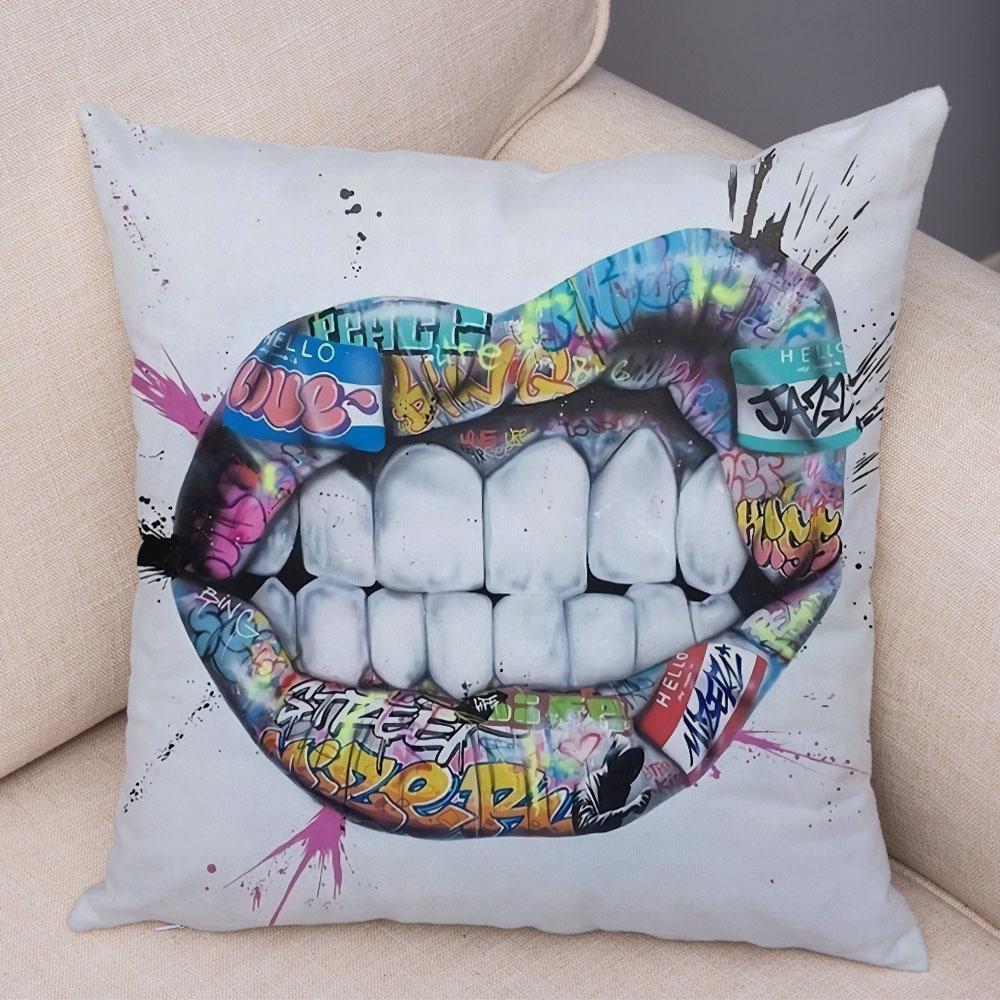 Home Decor Abstract Street Art Animal Cushion Cover Decor Graffiti Gamepad Pillowcase Sofa Home Pillowcase