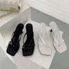 New Style Mid-heel Shoes, Low-heeled Women's Sandals, Square Toe High Heels