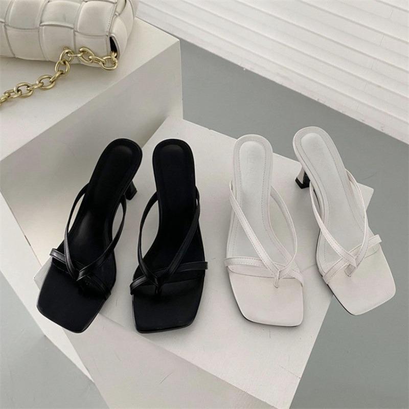 New Style Mid-heel Shoes, Low-heeled Women's Sandals, Square Toe High Heels