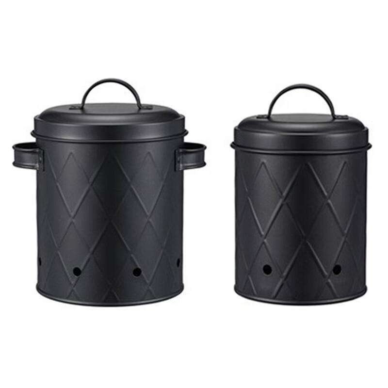 

Black Metal Mesh Fruit & Vegetable Storage Buckets Set