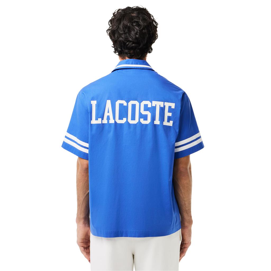 Lacoste Mens Cotton Twill Back Print Relaxed Fit Shirt