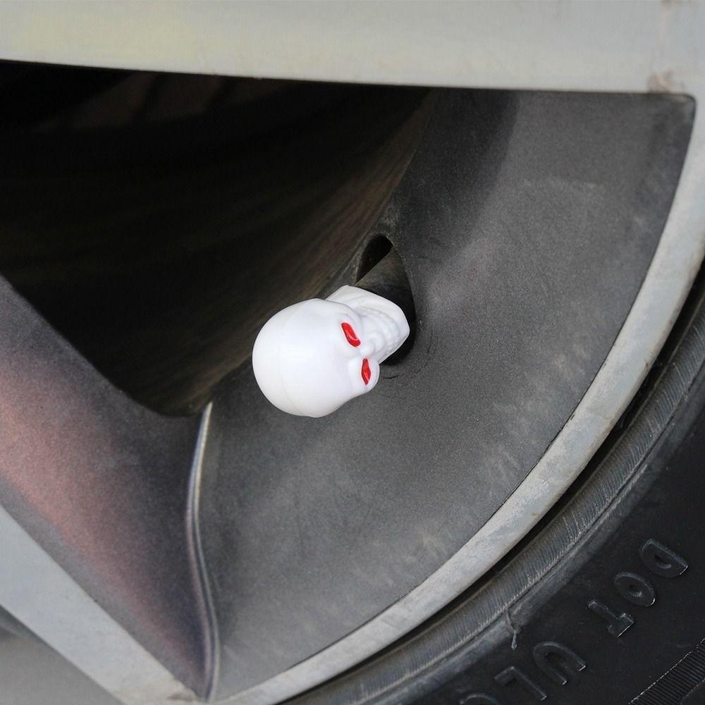 1Pc Antirust Copper Core Bike Tires Valve Caps Skull Style Tire Valve Cap Valve Stem Cap  Motorcycle