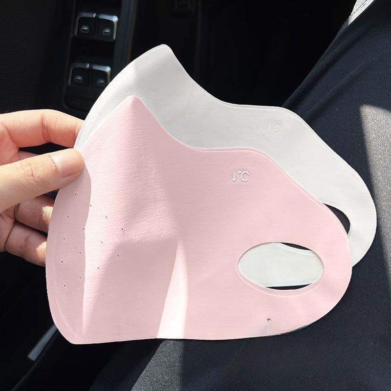 Breathable Women Summer UV Protection Face Mask Ice Skin Cover Outdoor Wrap Cover Sports Cycling Sun Proof Sunscreen Dustproof