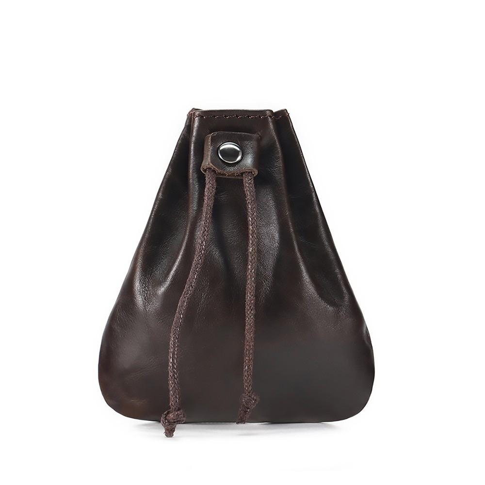 Mini-Münzbörse Echte Leder Mini-Geldbörse Hängebeutel Retro-Tasche Für Münzen