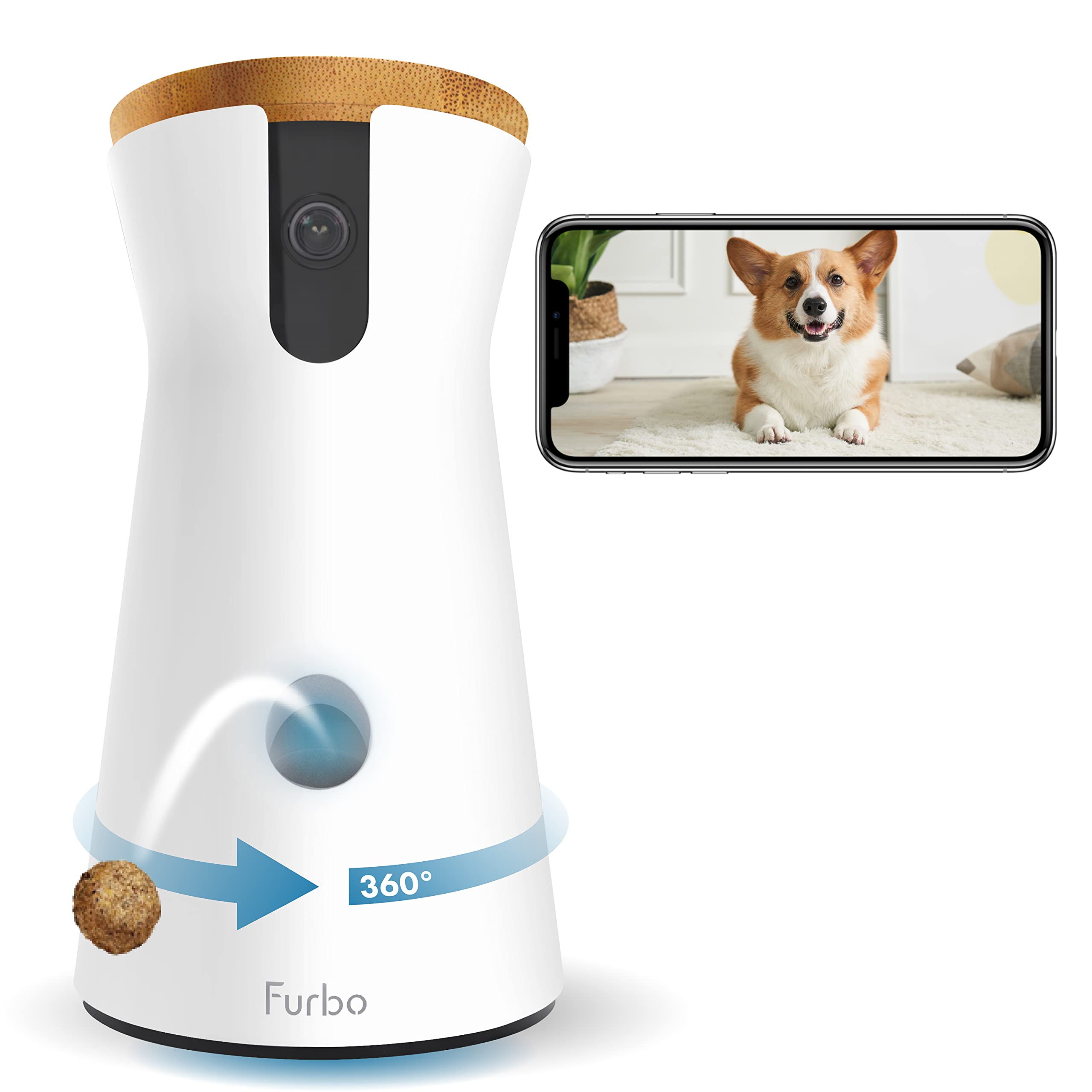 

Furbo Dog Camera View Furbo Pet Camera for Dogs and Home Automatic Compatible with Compatible with iPhone Cats [New Model] - 360° Cats, Sitting,