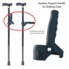 22mm Compatible Walking Stick Grip Anti-Skid Black Plastic Crutch Handle Replacement for Senior Daily Mobility Outdoor Activities