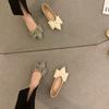 Fashion Flat Shoes for Women 2025 Spring  Autumn Pointed French Bow Solid Casual Plus Size  42 43 44 Women's Shoes Ladies loafers women