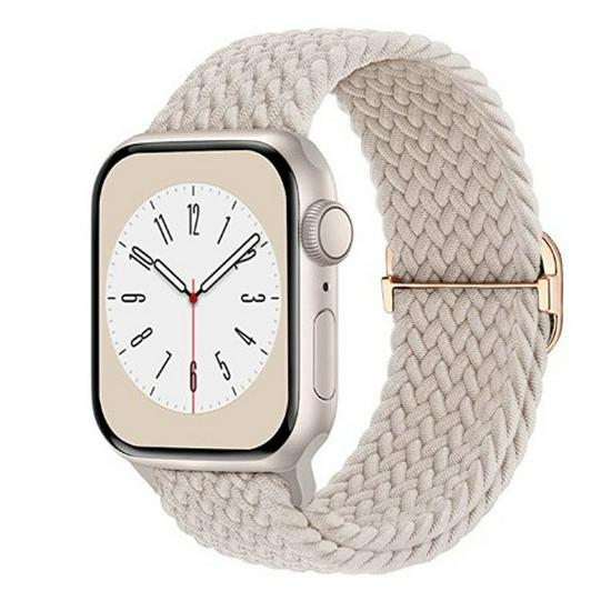 Elastic Woven Nylon Strap for Apple Watch Series 4-10 & Ultra 2