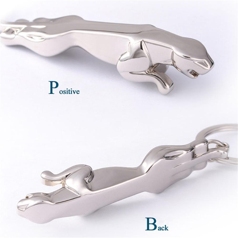 New Simple Street Niche Classic Leopard Keychain Jaguar Car Key Ring Exquisite Bag Keychain Personality Creative Trend Zircon