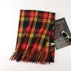 Christmas vibe scarf women's winter new Ankara red scarf long versatile knitted shawl scarf