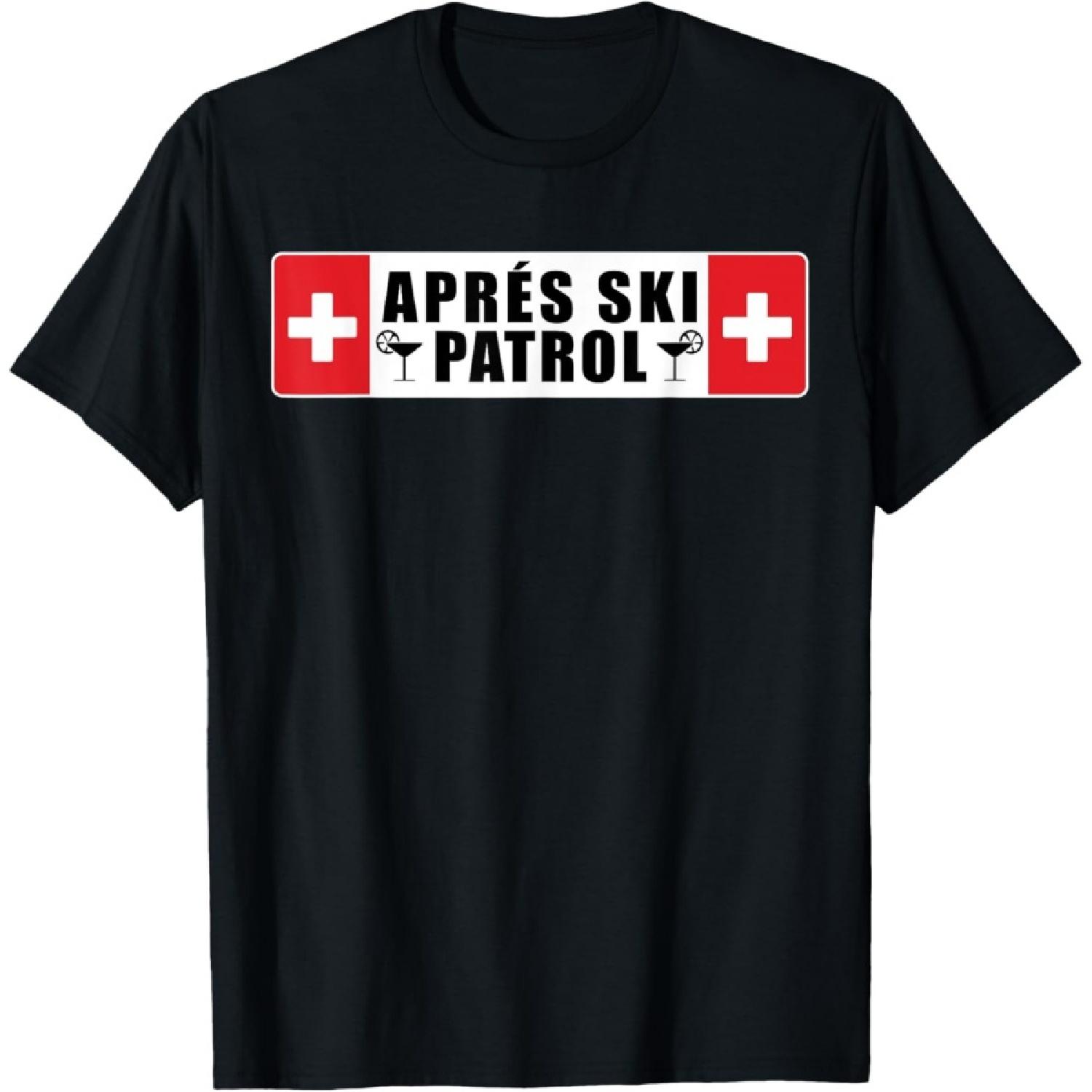 Skiing Apres Ski Patrol Skier Winter Sports T-Shirt S