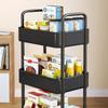 Organizery Kuchenne i Stojak do Przechowywania Wózek Gospodarczy na Kółkach Wielofunkcyjne Akcesoria Domowe Mobilny Stojak Wózek Półka na Książki