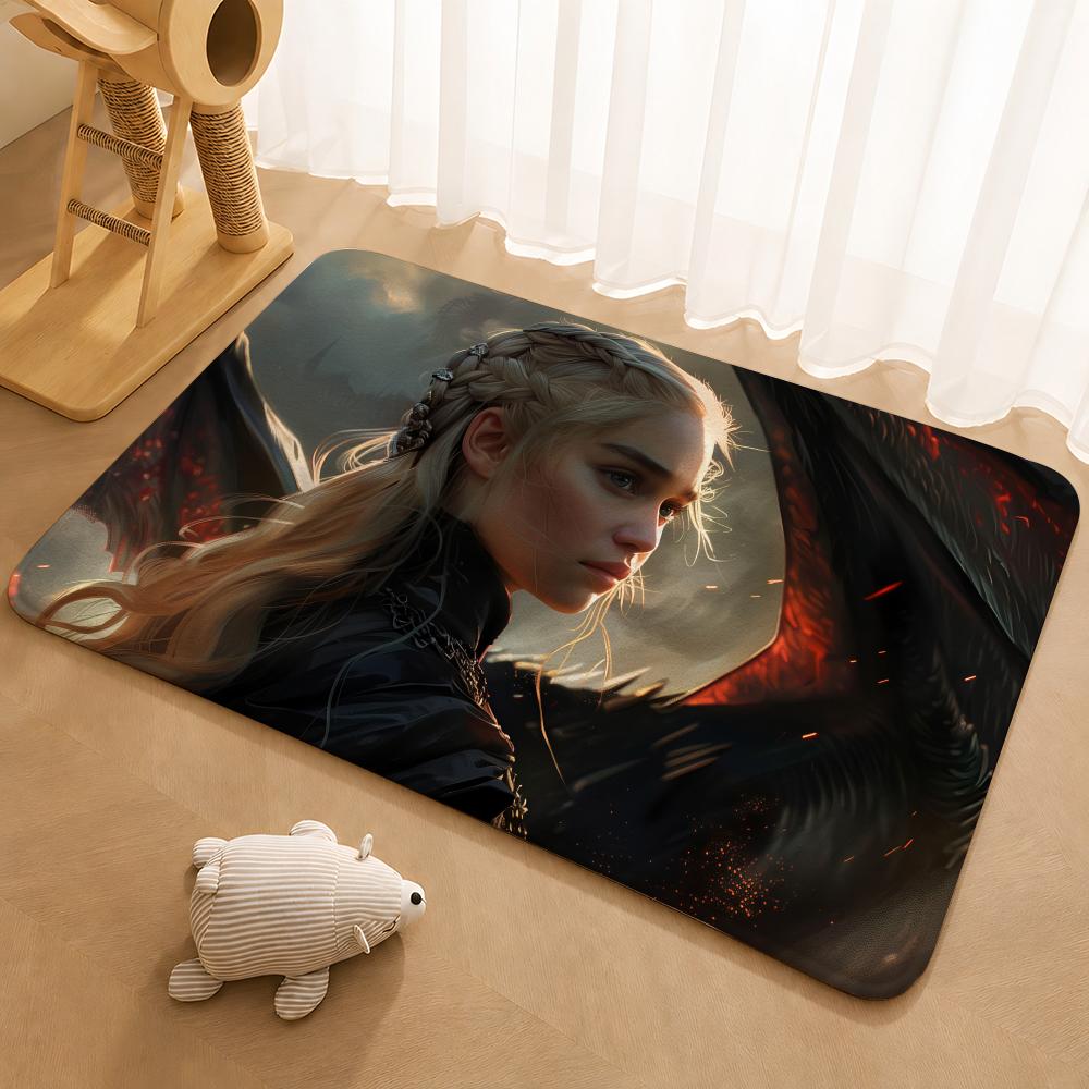Popular TV series G-Game of T-Thrones Floor Mat Floor Mat Soft Flannel Non-Slip Door Rug for Living Room
