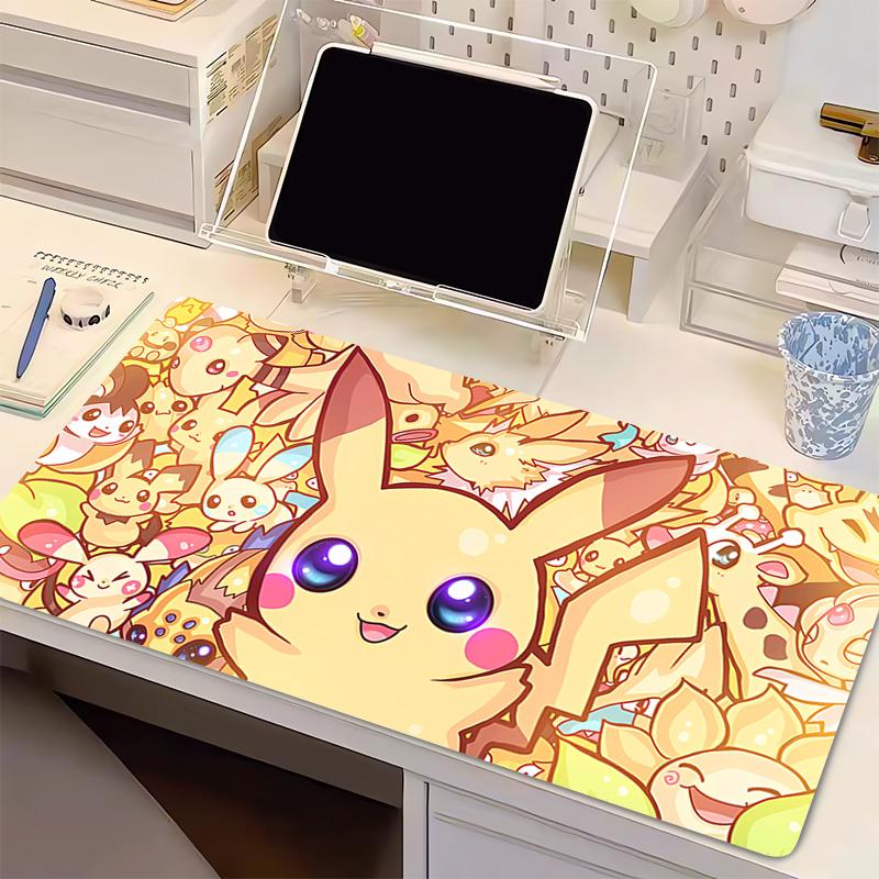 Mouse Pad Anime Gamer Gaming Accessories Varmilo Keyboard Pad PC Computer Rubber Desk Mat Carpet PPokemon Pikachu xxl Mousepad