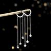 Meteor Ear Cuff Tassel Hoops: 925 Sterling Silver Mori Style Earrings for Women, Summer 2021 Trend