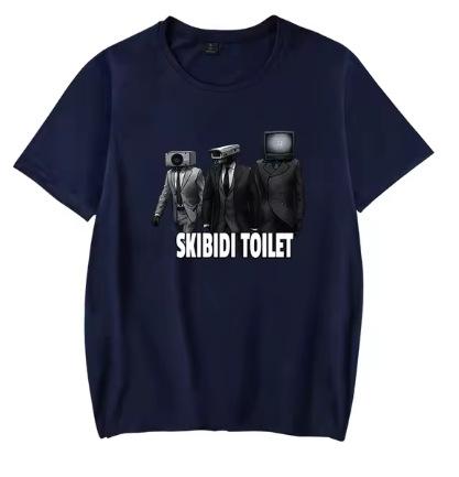 2024 Skibidi Toilet T-Shirt TV Series Merchandise Unisex Crew Neck Summer Short Sleeve T-Shirt Street