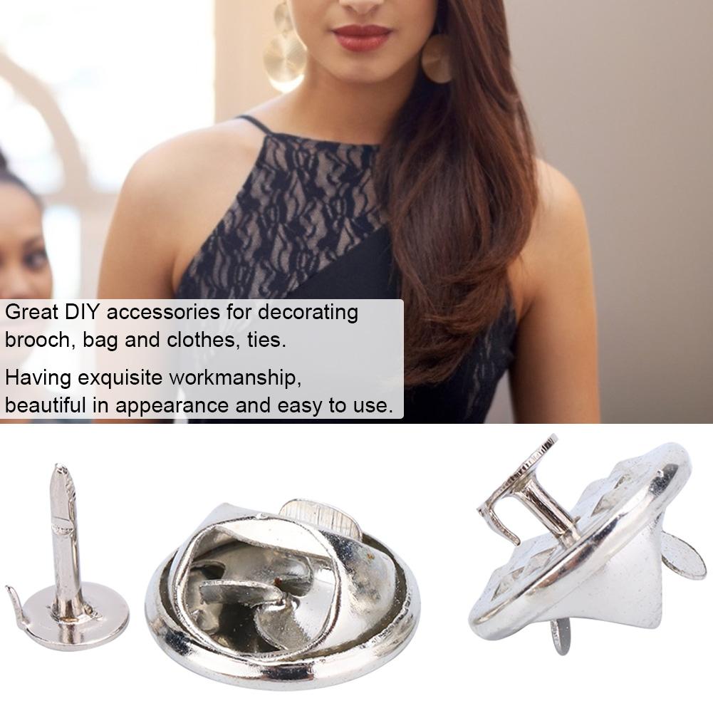 100Pcs/Set Brooch Clasp Tie Tacks Jewelry Findings DIY Crafts Making Accessory