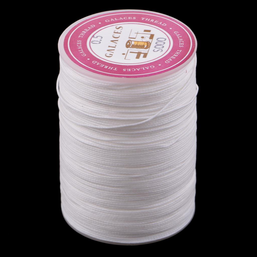Round Waxed Polyester Thread 0.5mm Hand Sewing Cord for Leather Crafting Shoe Bag Carpet Repair Accessories