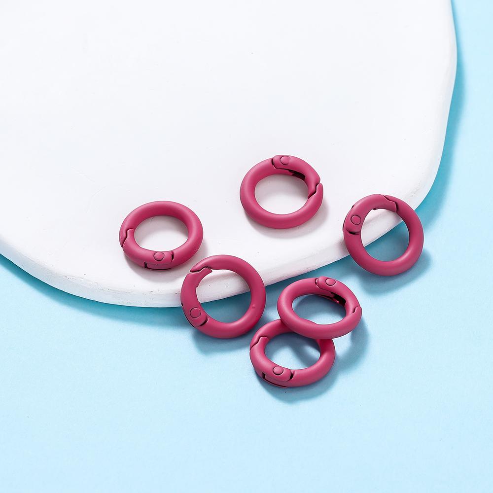 5Pcs/Lot Colorful Metal O Ring Spring Clasp Openable Round Carabiner Keychain Clips Hook Dog Chain DIY Jewelry Buckle Connector