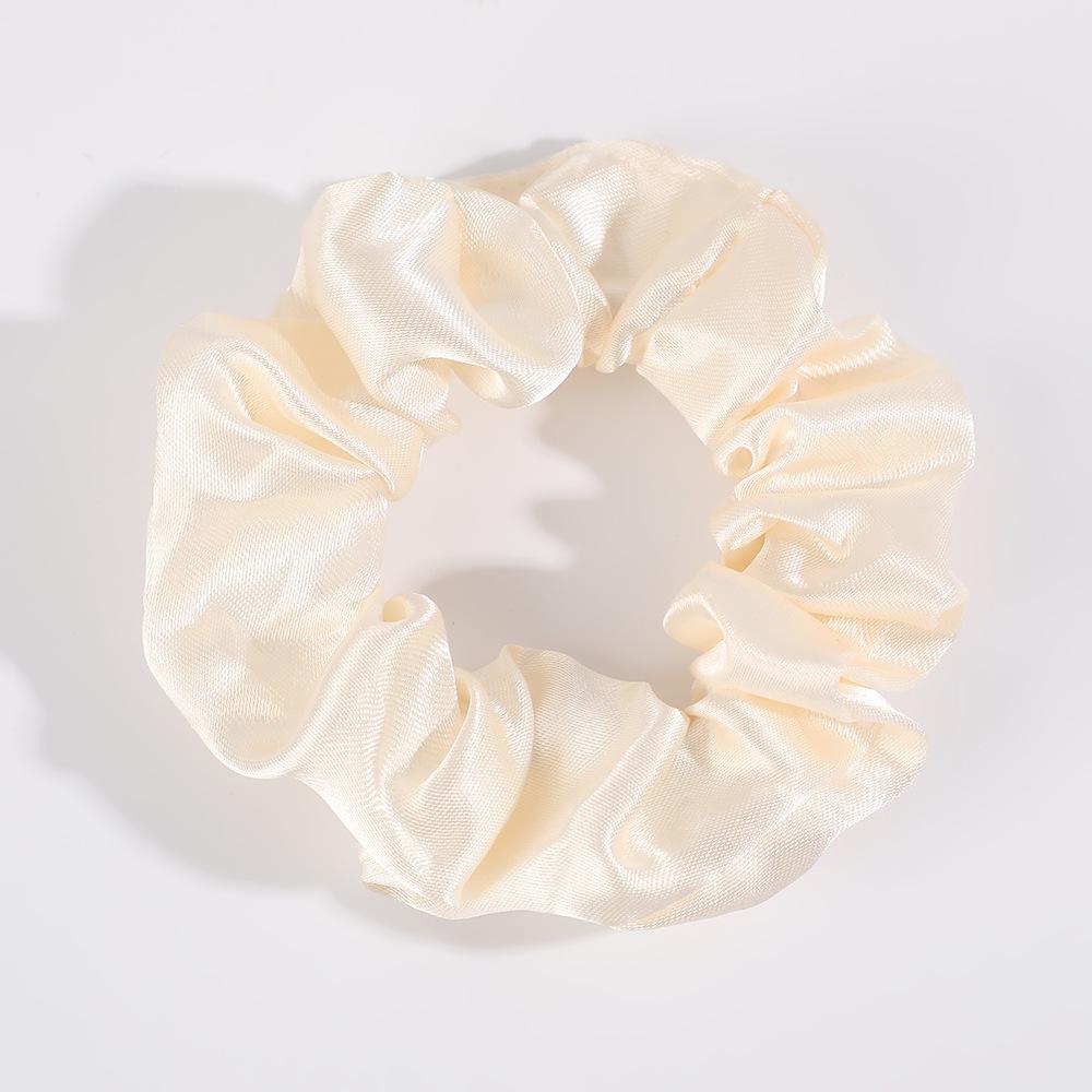 High Elasticity Satin Scrunchie: Versatile, Solid Color, Fashionable Large Circle for Girls