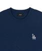 Emelbi Basic Lace Mega Logo Oversized Short Sleeve T-Shirt La (D.Navy)