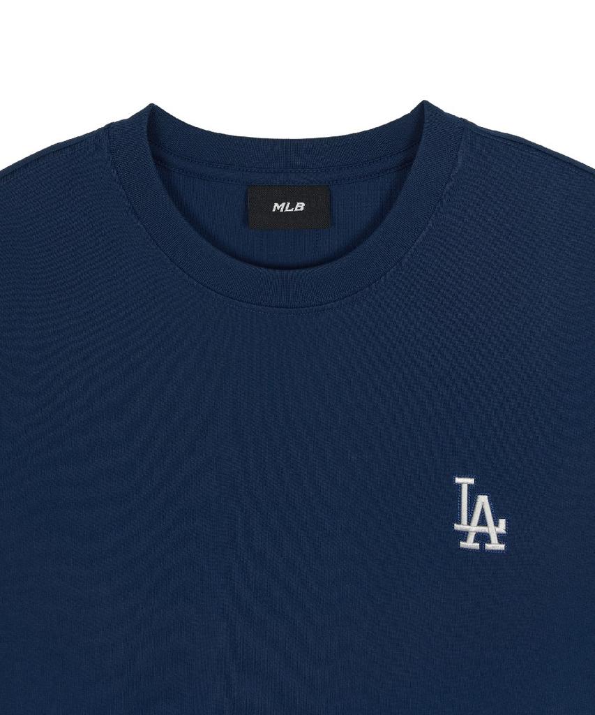 Emelbi Basic Lace Mega Logo Oversized Short Sleeve T-Shirt La (D.Navy)