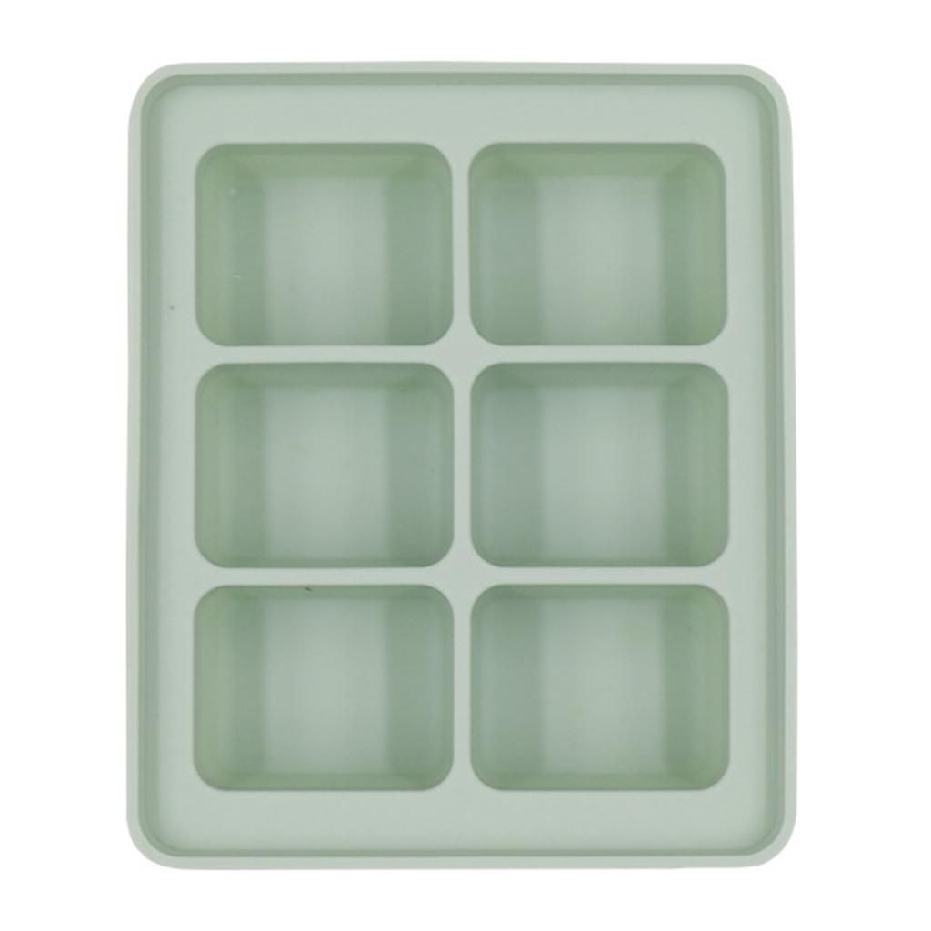 Morandi Color Big Grid Ice Cube Mold Household Ice Cube Tray with Lid Square Shape Ice Cube Tray Molds Kitchen Accessory