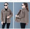 Damen Plus Size Lammwoll-Fleecejacke - Frühling/Herbst Lockerer Sitz Pelzoberteil