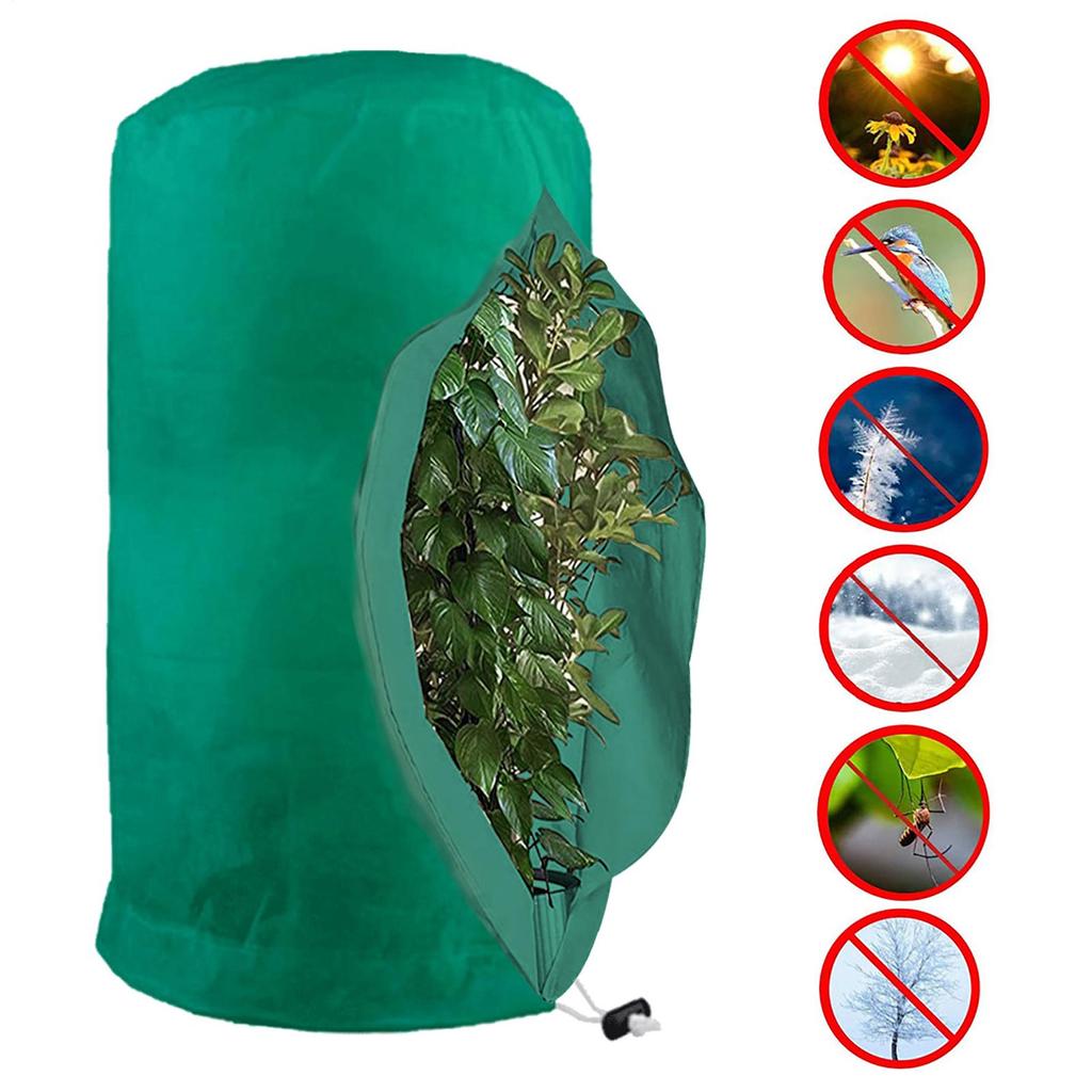 Heavy Winter Protection Plant Cover Winter Cover Anti-frost Zipper And Drawstring Cold Protection Non-woven Plant Frost Blanket