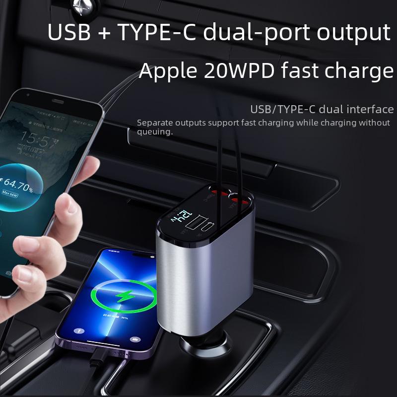 Super Fast Car Charger Adapter with USB and Cigarette Lighter Conversion