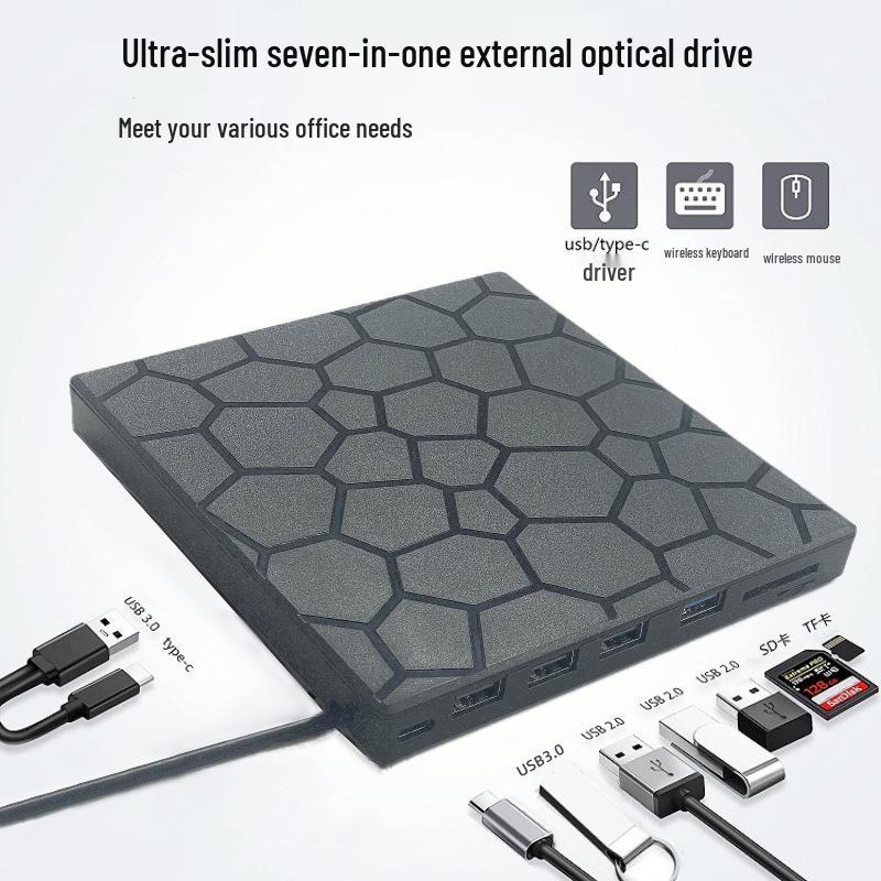 Ultra-Thin 3.0 USB & Type-C Multi-Function External DVD Burner Upgrade