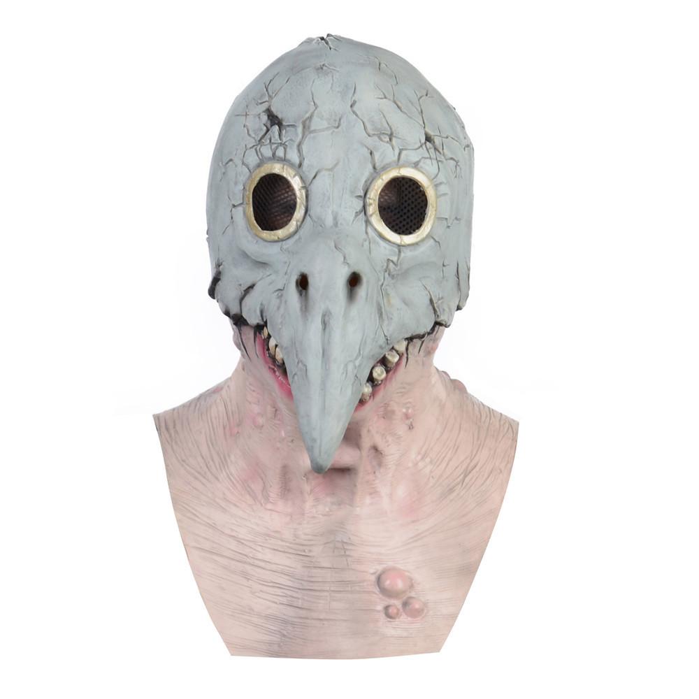 New Halloween steampunk plague doctor mask, latex horror bird beak doctor mask for costume parties