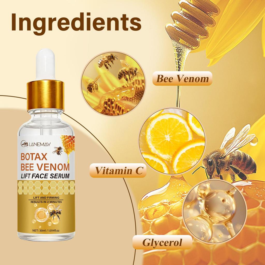 Botax Bee Venom Lift Face Serum-Lifting Facail Skin, Moistuirizing And Smoothing For All Skin Types-Easy To Absorb, Non Sticky-30ml