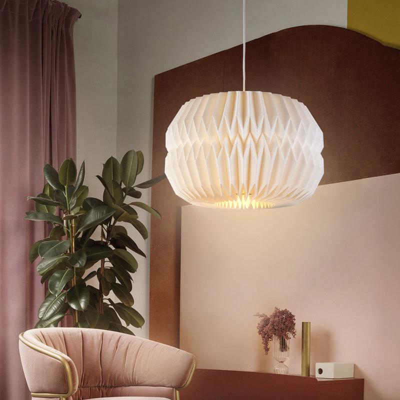 1PC Origami Pendant Lampshade Nordic Foldable Lantern Lampshade For Living Room Restaurant Bar Cafe