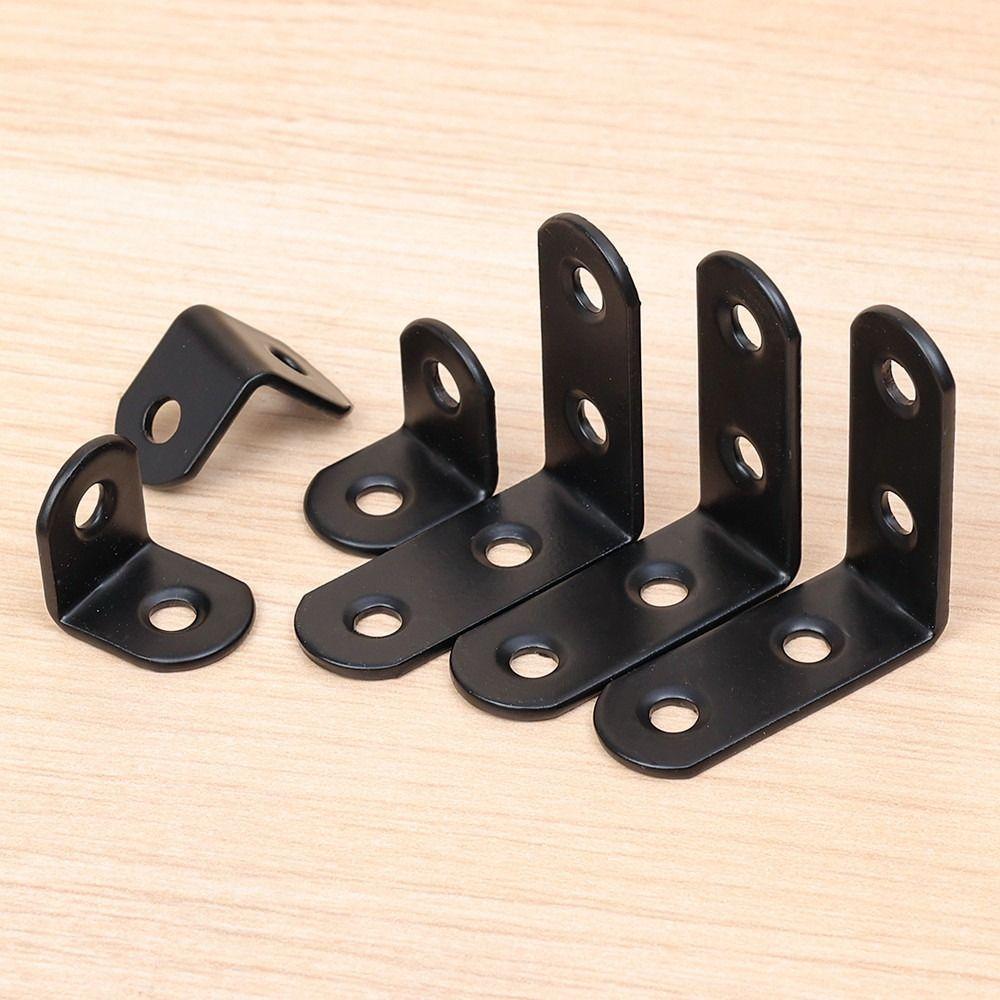 10Sets Furniture Fastener Corner Brace Joint Iron Shelf Support Bracket Durable Angle Bracket