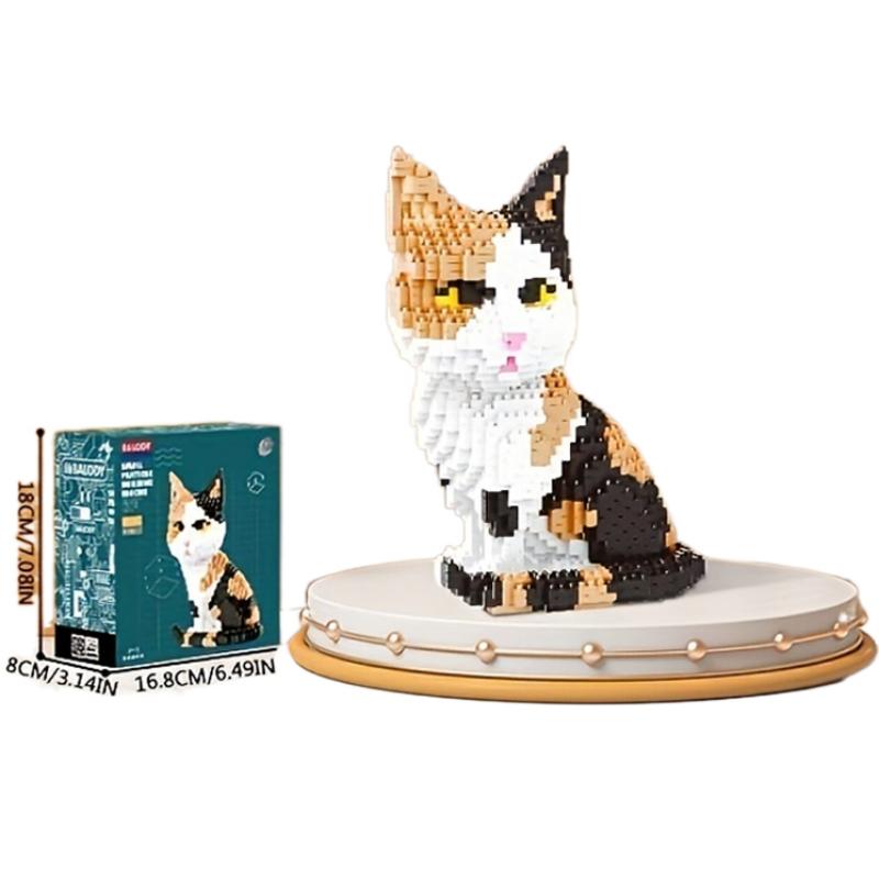 

1300 шт. милый мультяшный кот, строительные блоки, мини-частицы, серия животных, сборные кирпичи, игрушки, украшения, детские игрушки, подарок на день рождения для девочек