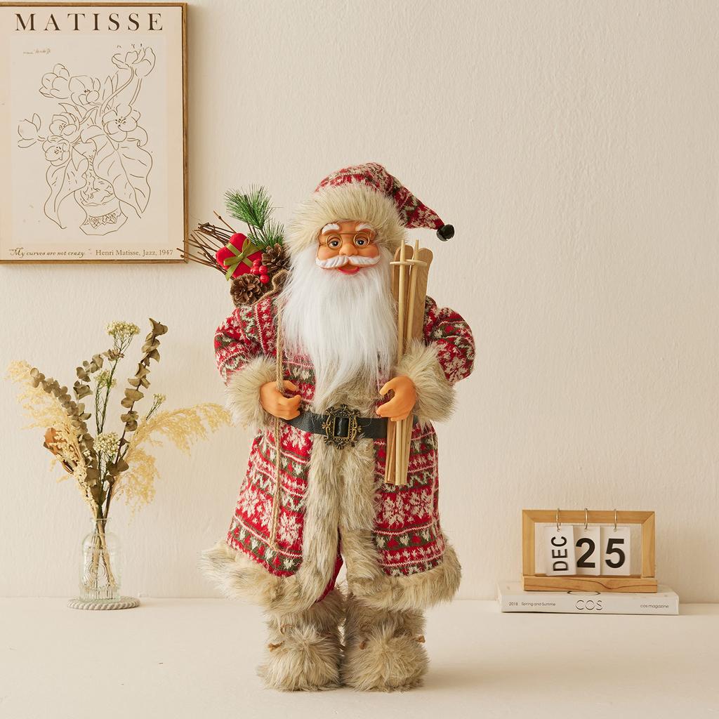 2025 Santa Claus Doll Indoor and Outdoor Christmas Tree Home Mall Window Decorations Ornaments Children's New Year Party Gift