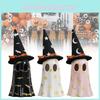 Adorable Three Color Ghost Resin Figurines In Pink Black And White For Festive Decor