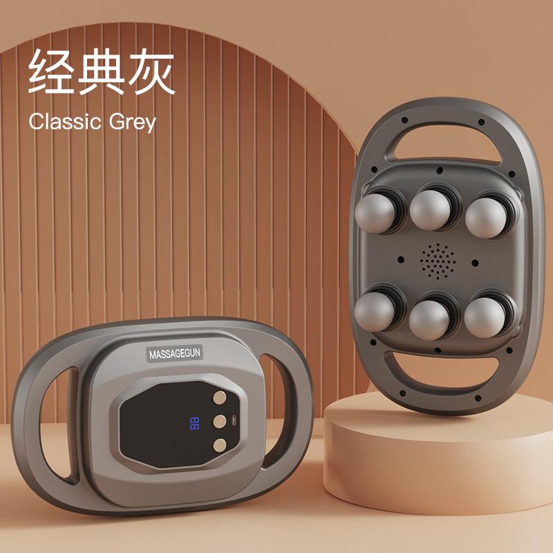 Six-head Fascia Gun Muscle Relaxation LCD Display Massager Wireless Professional Electric Legs Waist Back Full Body Massage Gun