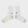 Sheepdog Puppy Embroidered Socks - White & Gray