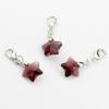 Five-Pointed Star Crystal Beads Tassels Charm Lobster Clasp Pendant for DIY Keychain Necklace Jewelry Making Tool