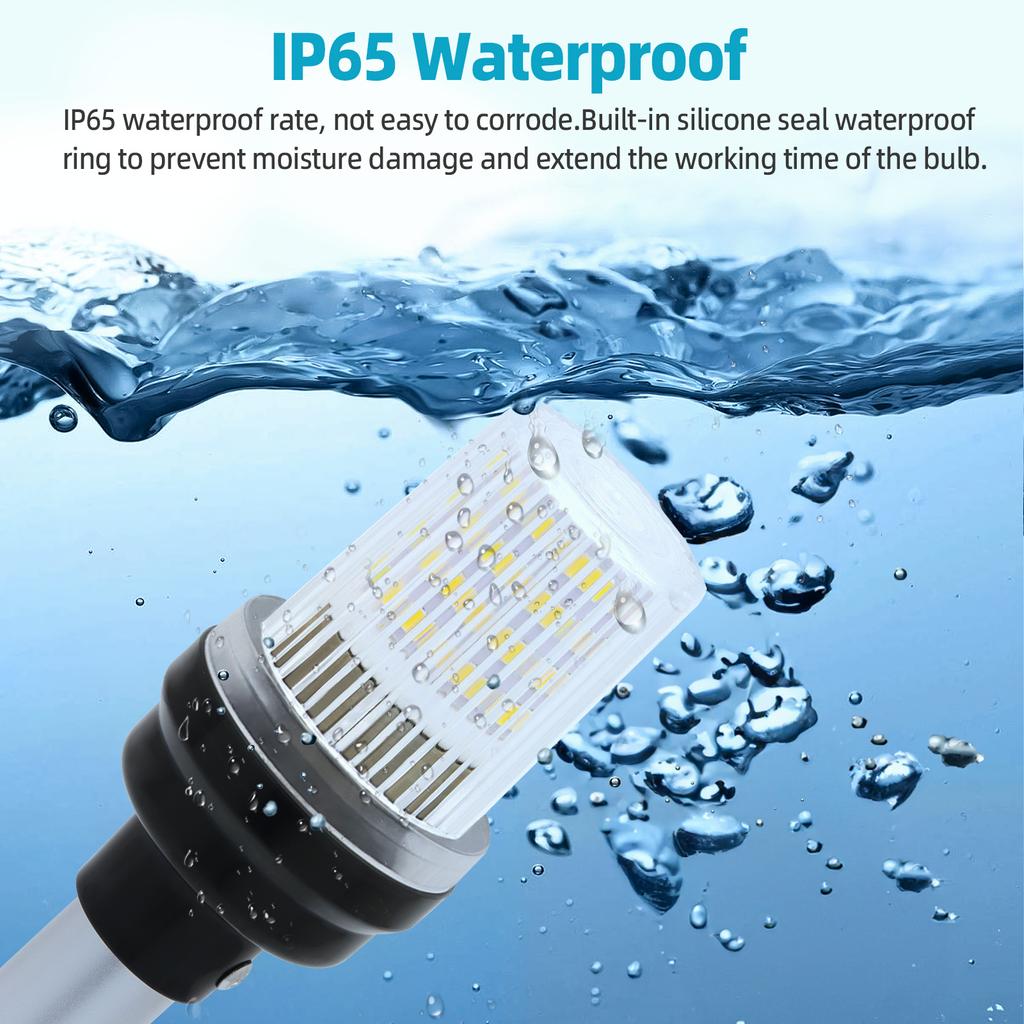 Światło nawigacyjne LED HD Wodoodporne Składane Światło Odpowiednie dla 12V-24V Morski Jacht Żaglowy Sygnał Obrót 180° Światło Energooszczędne